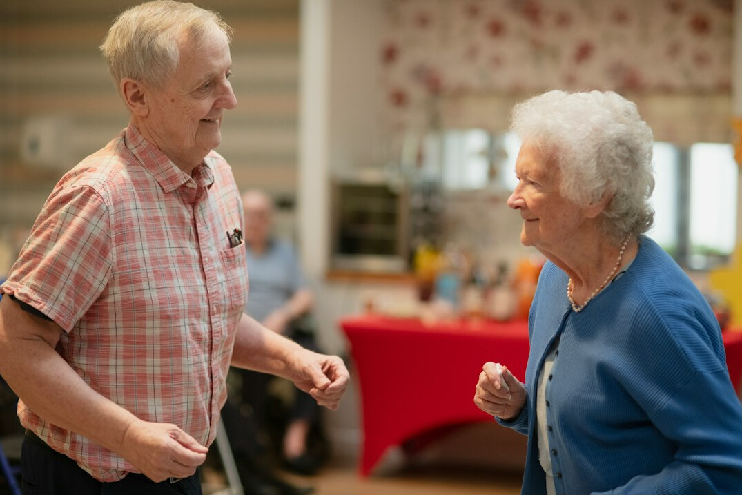 seniors doing gentle exercise