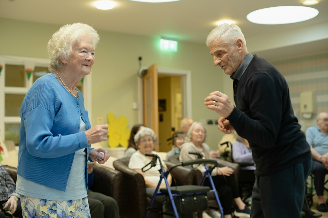 seniors enjoying tea